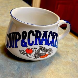1980’s Vintage “Soup and Crackers” mug